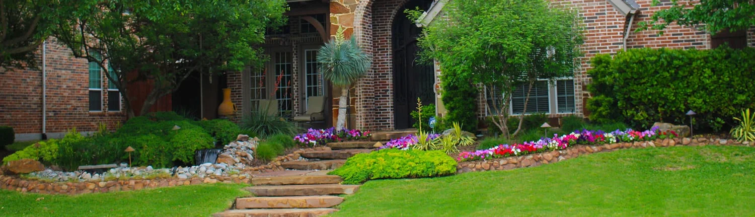 Front Yard Landscape with seasonal flowers