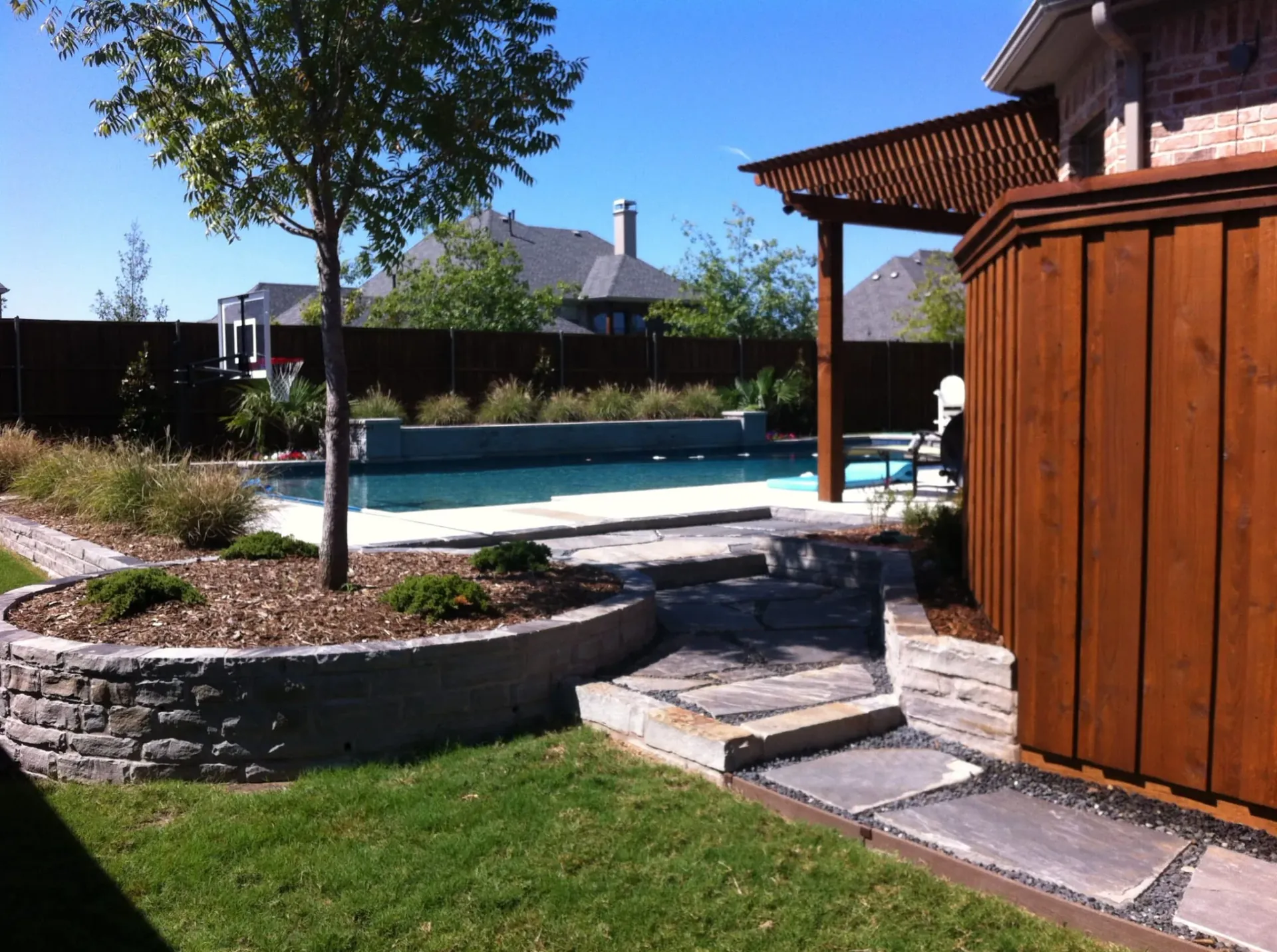 Pool Landscape & Arbor