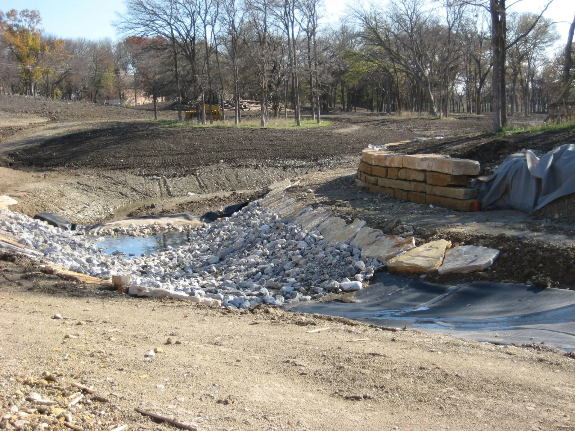 Pond with Slab Walls