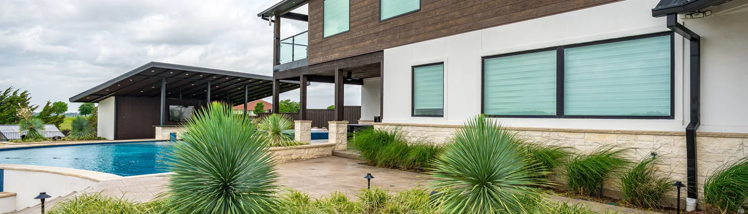 Wylie pool landscape by Stewart Lawncare & Landscape