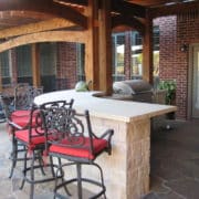outdoor kitchen & pergola